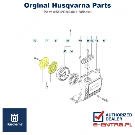 Zestaw rozruchowy wykaszarki Husqvarna 323R, 326RX, 327P5X,